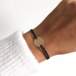 Bracelet "Médaille" Noir
