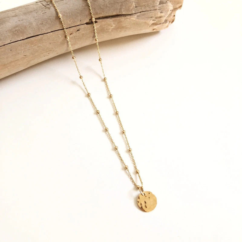 Collier "Médaille Martelée" Plaqué Or – Image 2