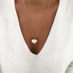 Collier "Heart" Plaqué Or