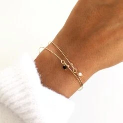 Jonc "Mey" Plaqué Or