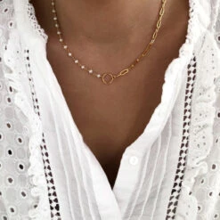 Collier "Dolly" Plaqué Or