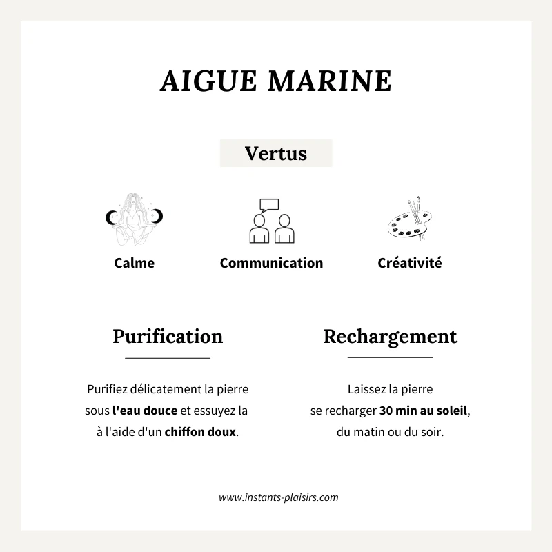 Charm "Aigue Marine" Plaqué Or – Image 2
