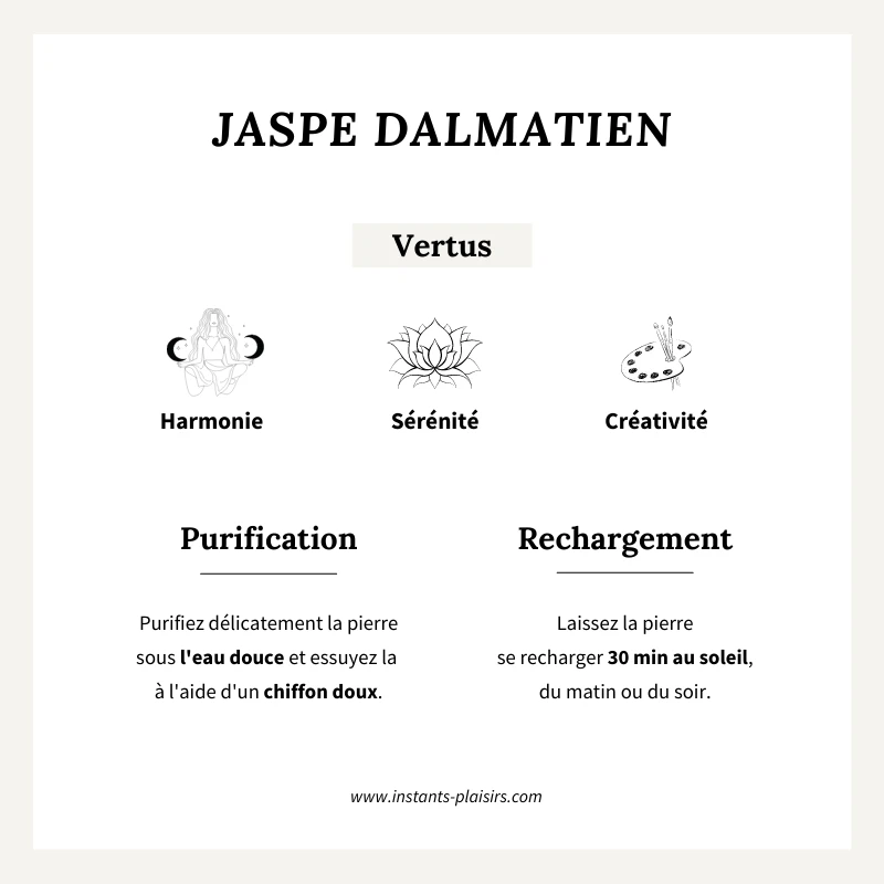 Charm "Jaspe Dalmatien" Plaqué Or – Image 2