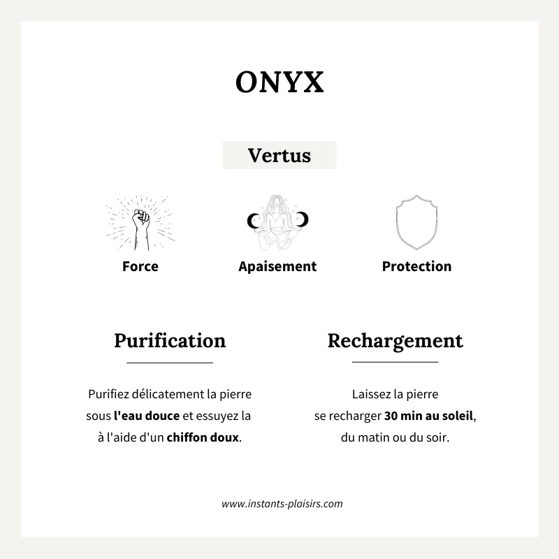 Bracelet "Ysée" Noir Plaqué Or – Image 3