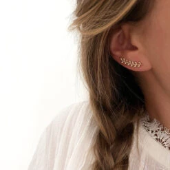 Boucles D'oreilles "Oriane" Plaqué Or