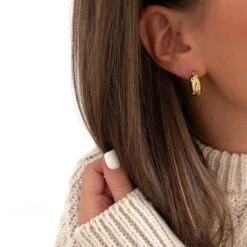 Boucles D'oreilles "Aster" Acier