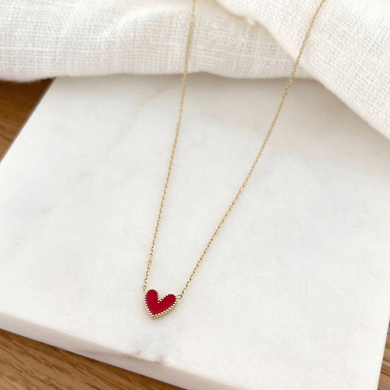 Collier "Louka" Rouge Acier – Image 2