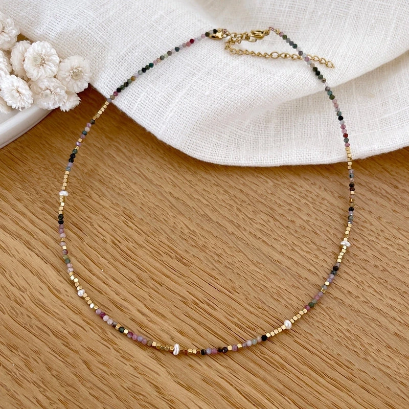 Collier "Wallis" Tourmaline Acier – Image 2