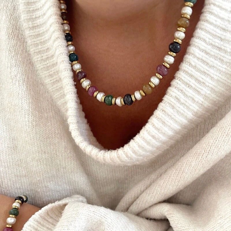 Collier "Max" Tourmaline Acier