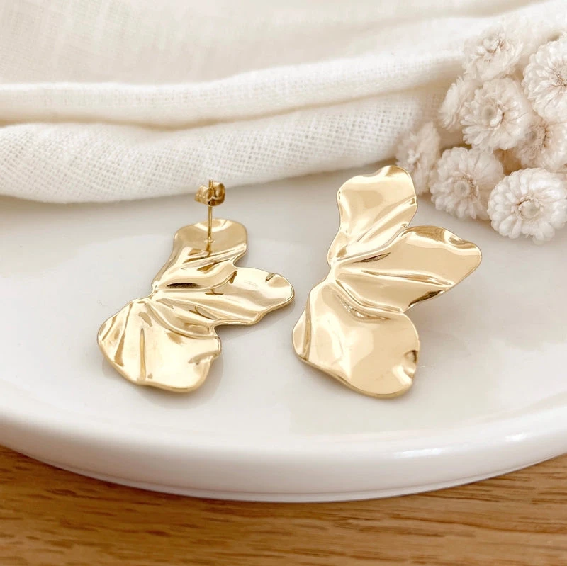 Boucles D'oreilles "Mado" Acier – Image 4