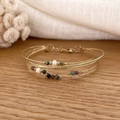 Jonc "Charlie" Acier Tourmaline