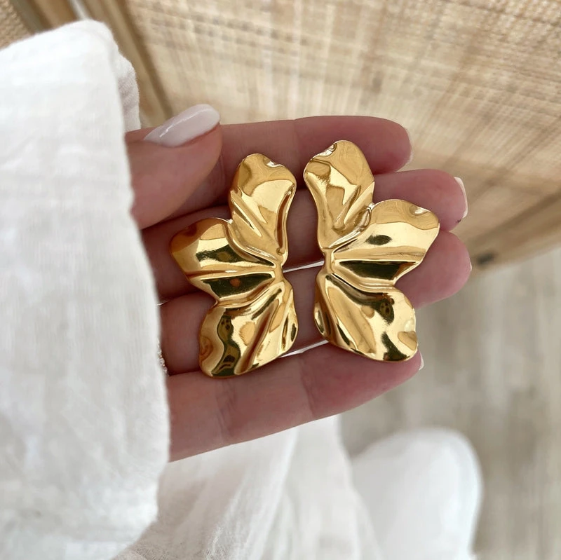 Boucles D'oreilles "Mado" Acier – Image 3