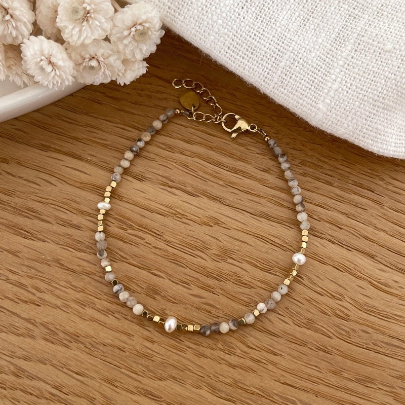 Bracelet "Wallis" Jaspe Acier – Image 2