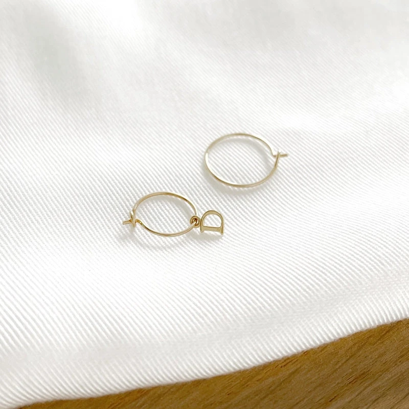 Mono Boucle "Initiale" Plaqué Or – Image 2