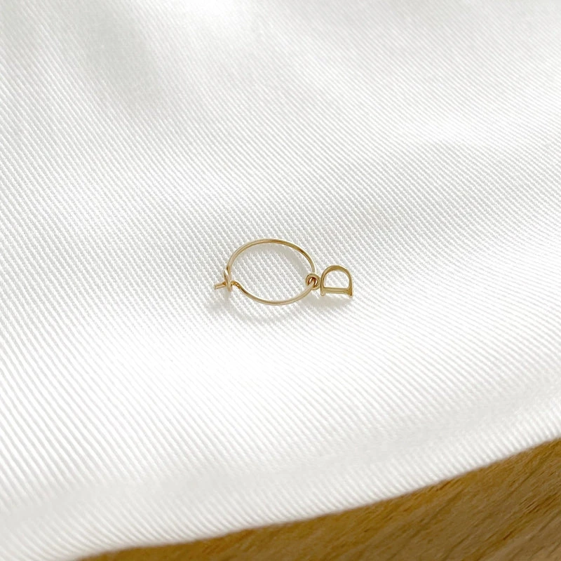 Mono Boucle "Initiale" Plaqué Or