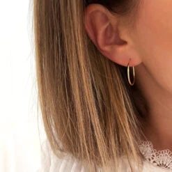 Créoles "Jana" 24mm Plaqué Or