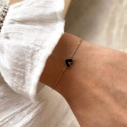 Bracelet "Louka" Noir Acier