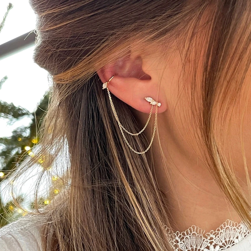 Mono Boucle "Kenza" Plaqué Or – Image 3