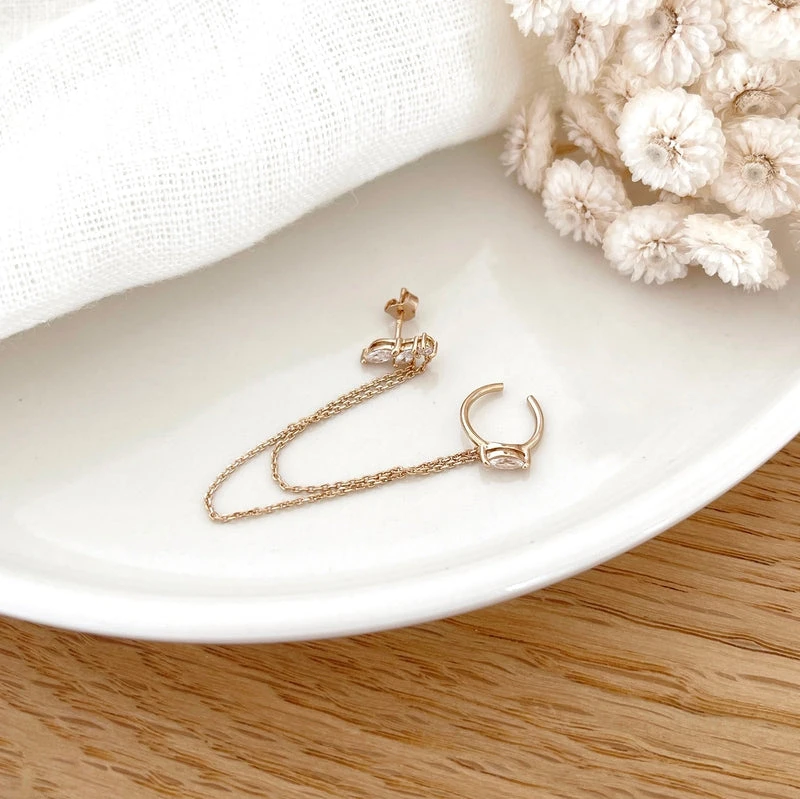 Mono Boucle "Kenza" Plaqué Or – Image 2