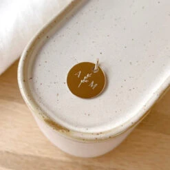 Pendentif "Initiales Florales" Plaqué Or