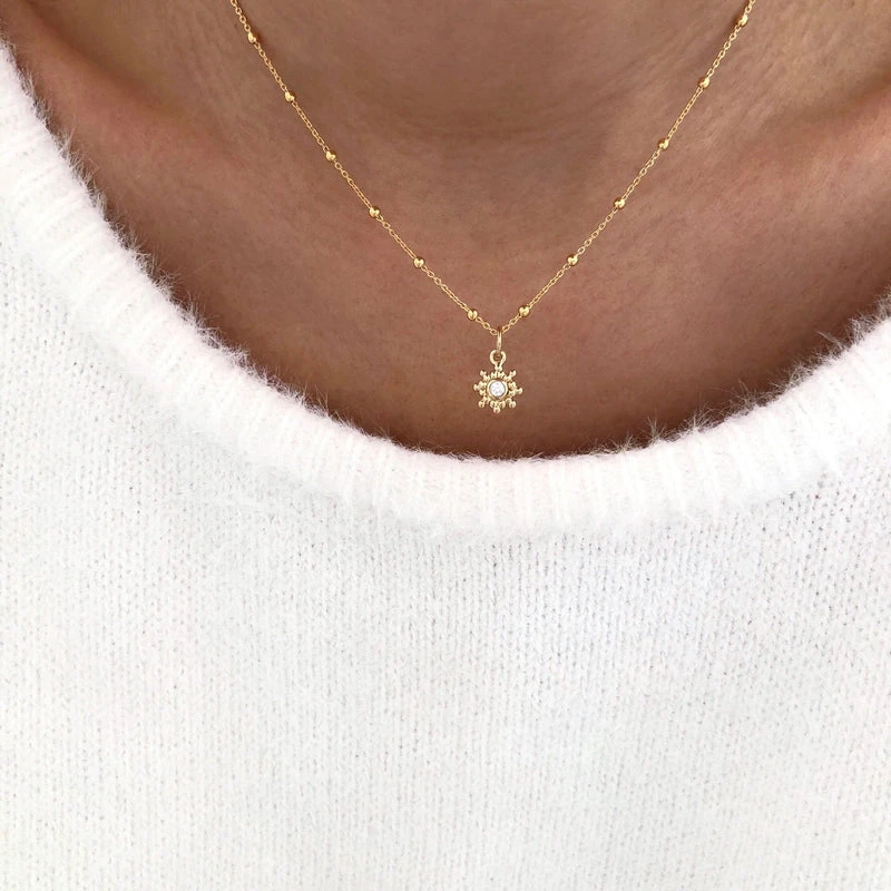 Collier "Mossy" Plaqué Or