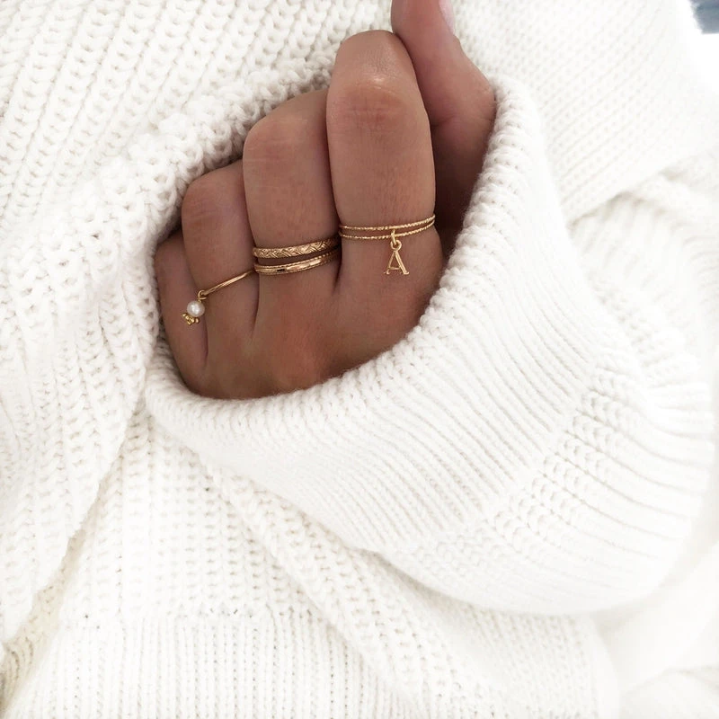 Bague "Made" Plaqué Or – Image 2