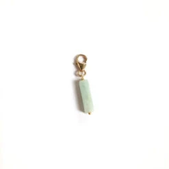 Charm "Amazonite Rectangle" Plaqué Or