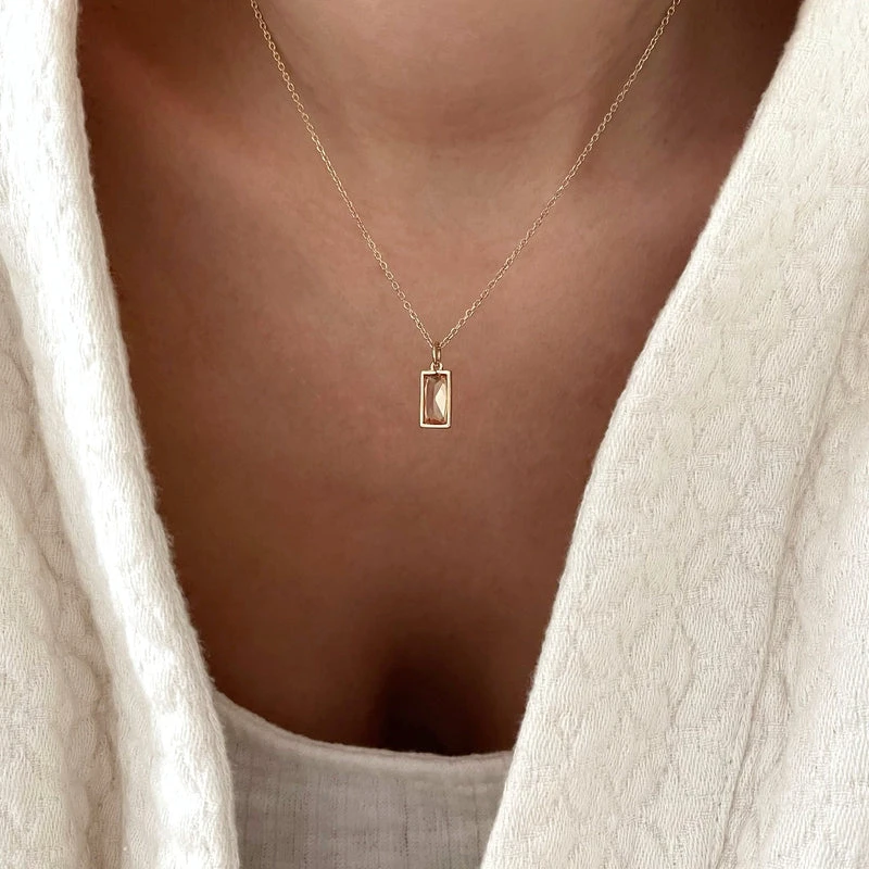 Collier "Siena" Champagne Plaqué Or