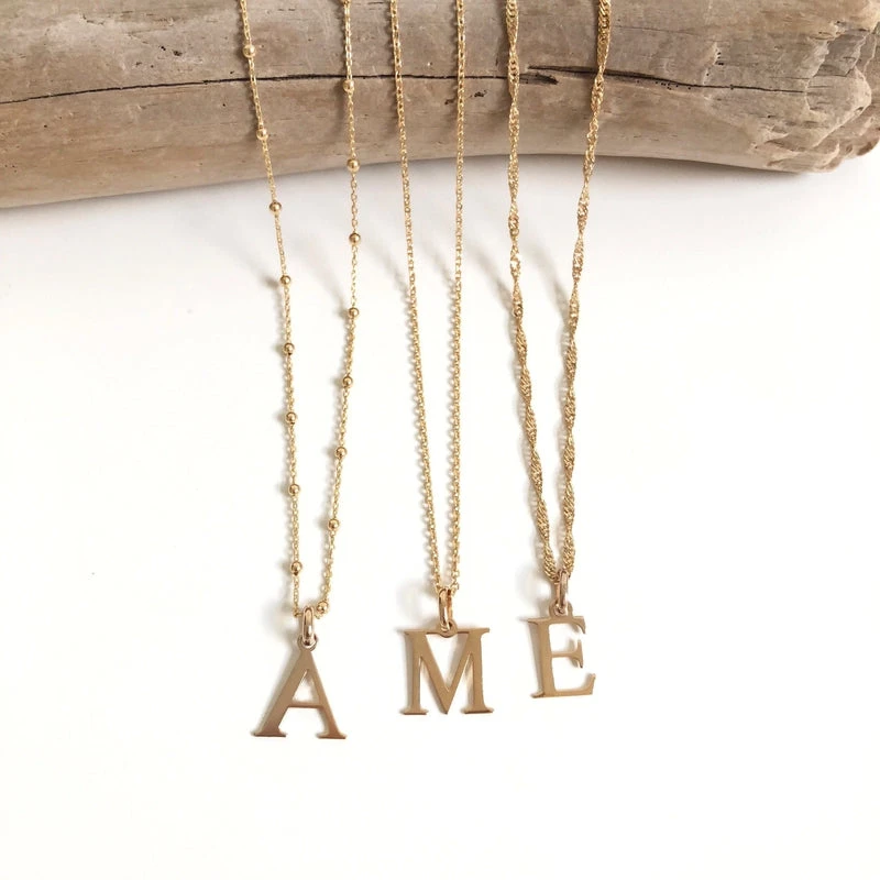 Collier "Alpha" Plaqué Or