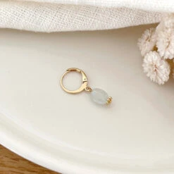 Mono Boucle "Aigue Marine" Plaqué Or